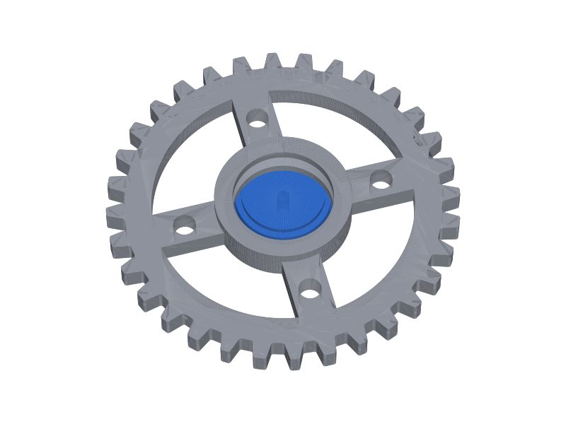 Render of the Chainring Gear Spinner